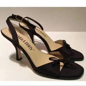 Sam And Libby Heels sz 8 Ankle Strap Leather Sole 90s y2k vintage party formal